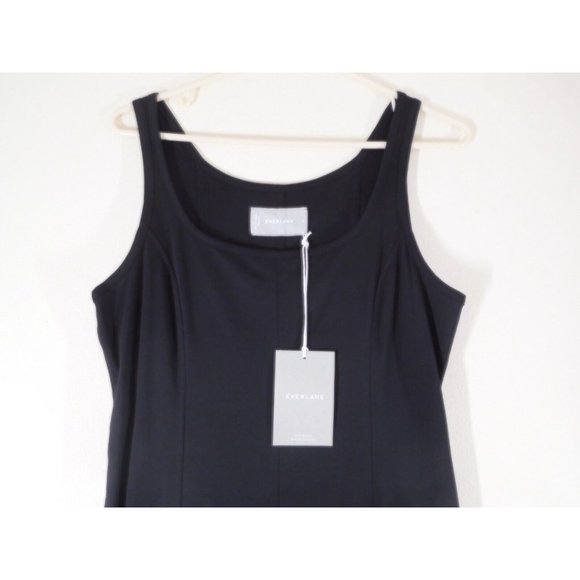 NEW EVERLANE Women Small Black Midi Dress NWT  Clothes Teen MenWomenStyles - Picture 3 of 7